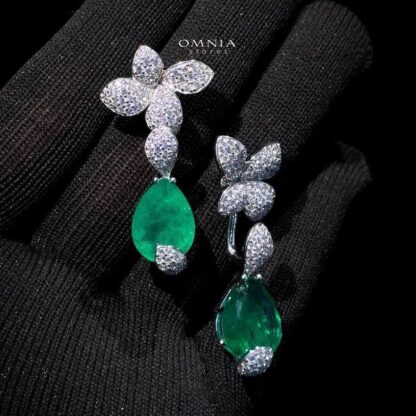 Omnia Elora Earring 92.5 Silver Accessories In High Quality Simulated Diamonds