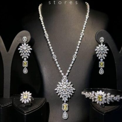 Omnia Duha Yellow Long chain Zircon Set - Image 4