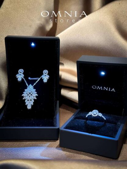 Omnia Sandra White Set Accessories in High Quality Zircon Stone Rhodium Plated - Image 28