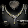 Omnia Reman Yellow Full Set Accessories in High Quality Zircon Stone in Rhodium Plated - Image 4