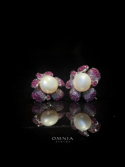 Omnia Nahla Fresh Real Water Pearl Set Accessories 92.5 Silver High Quality Simulated Diamonds - Image 10