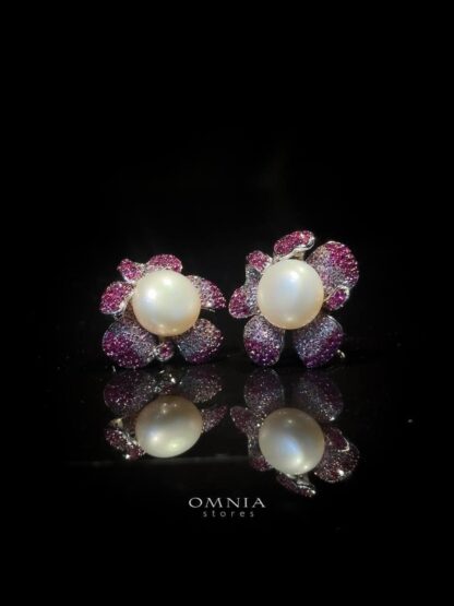 Omnia Nahla Fresh Real Water Pearl Set Accessories 92.5 Silver High Quality Simulated Diamonds - Image 6