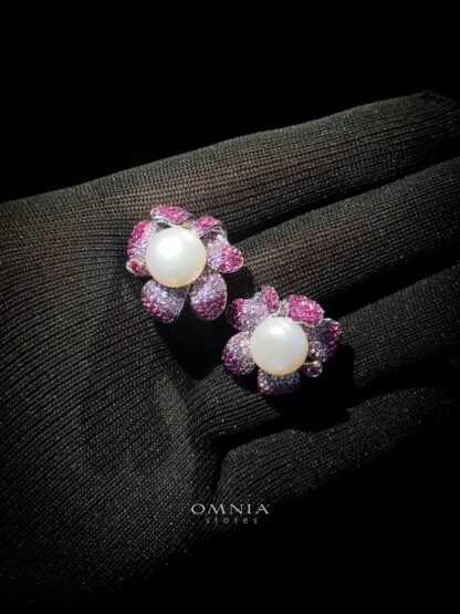 Omnia Nahla Fresh Real Water Pearl Set Accessories 92.5 Silver High Quality Simulated Diamonds - Image 8