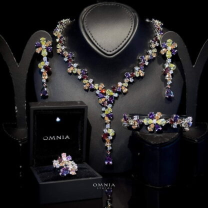 Omnia Amna Bridal Full Set in High Quality Simulated Diamonds - Image 5