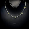 Omnia Louise Yellow Necklace 92.5 Silver In High Quality Simulated diamonds - Image 4