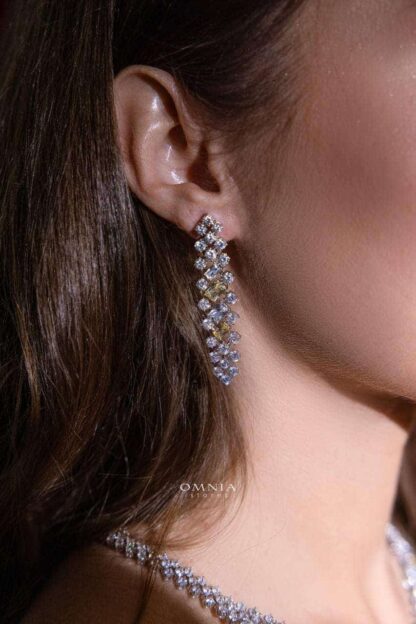 Omnia Wedo Yellow Bridal Full Set High Quality Zircon Stone in Rhodium Plated (only Available in Saudi Arabia) - Image 2