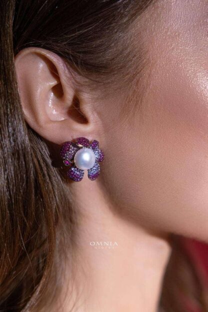 Omnia Nahla Fresh Real Water Pearl Set Accessories 92.5 Silver High Quality Simulated Diamonds - Image 4
