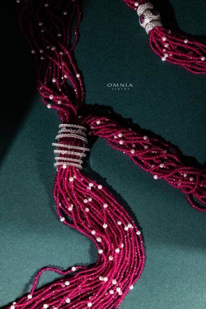 Omnia Ceylan Real Beads Set in 92.5 Silver High Quality Simulated diamonds - Image 6
