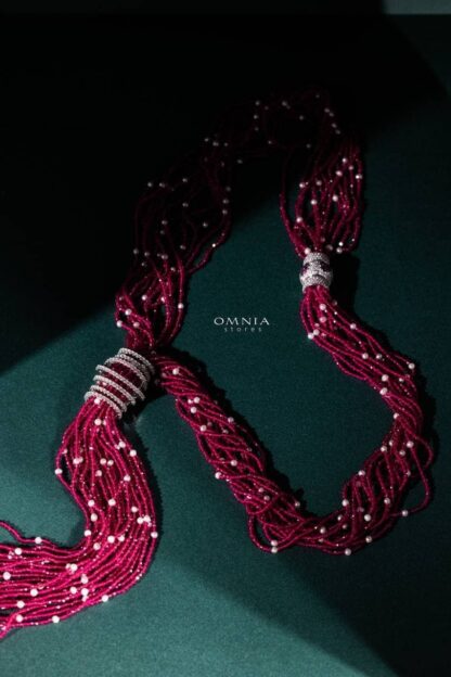 Omnia Ceylan Real Beads Set in 92.5 Silver High Quality Simulated diamonds - Image 5