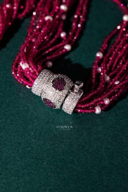 Omnia Ceylan Real Beads Set in 92.5 Silver High Quality Simulated diamonds - Image 7