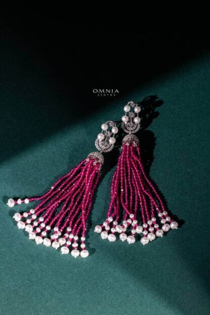 Omnia Ceylan Real Beads Set in 92.5 Silver High Quality Simulated diamonds - Image 2