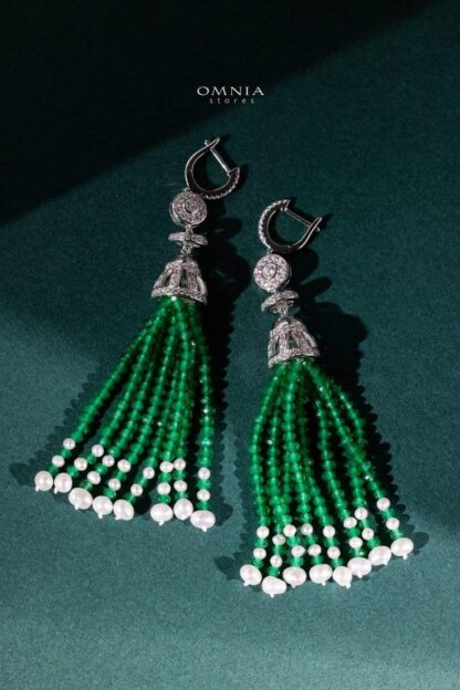 Omnia Selena Real Beads Set in 92.5 Silver High Quality Simulated diamonds - Image 5