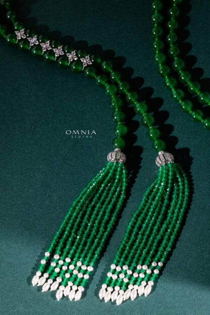 Omnia Selena Real Beads Set in 92.5 Silver High Quality Simulated diamonds - Image 6