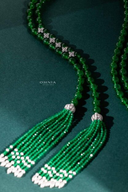 Omnia Selena Real Beads Set in 92.5 Silver High Quality Simulated diamonds - Image 10