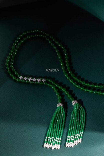 Omnia Selena Real Beads Set in 92.5 Silver High Quality Simulated diamonds - Image 9