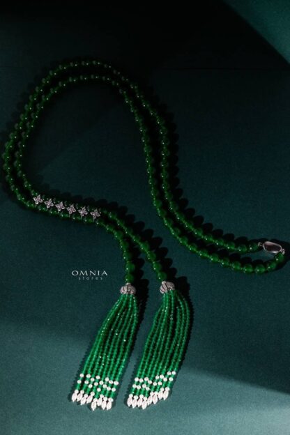 Omnia Selena Real Beads Set in 92.5 Silver High Quality Simulated diamonds - Image 7