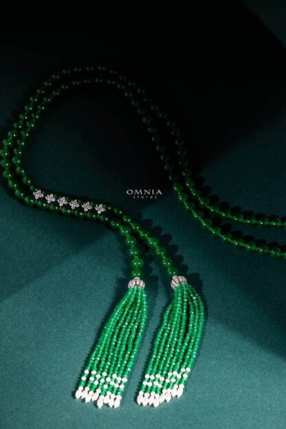 Omnia Selena Real Beads Set in 92.5 Silver High Quality Simulated diamonds - Image 2