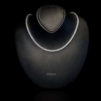 Omnia Arya Tennis Necklace 92.5 Silver In High Quality Simulated diamonds - Image 2