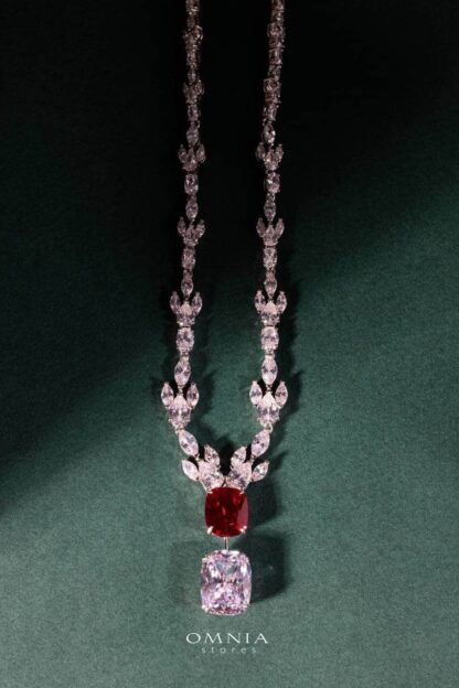 Omnia Ayra Necklace 92.5 Silver In High Quality Simulated diamonds - Image 3