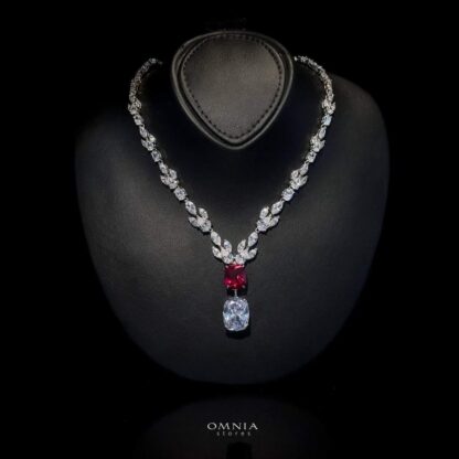 Omnia Ayra Necklace 92.5 Silver In High Quality Simulated diamonds - Image 5
