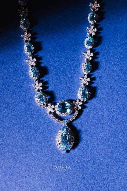 Omnia Naira Necklace In 92.5 Silver High Quality Topaz Stone - Image 2