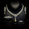 Omnia Reman Yellow Full Set Accessories in High Quality Zircon Stone in Rhodium Plated