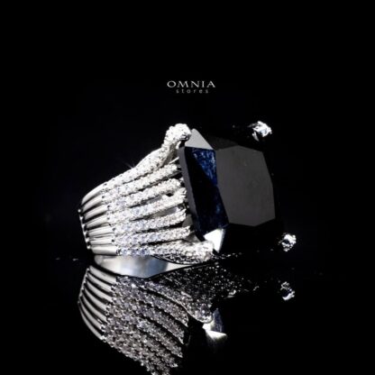 Omnia Janet Black Ring Accessories in High Quality Copper Gold Plated - Image 4