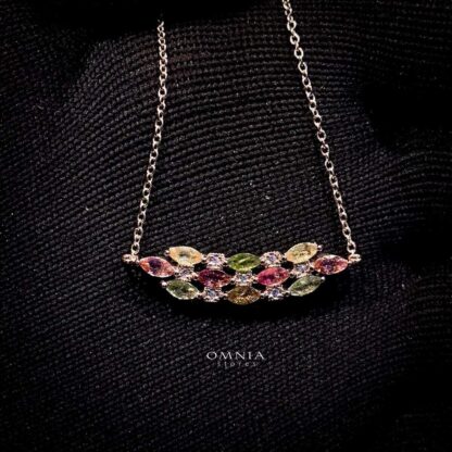 Omnia Gigi Necklace In 92.5 Silver High Quality Natural tourmaline - Image 3
