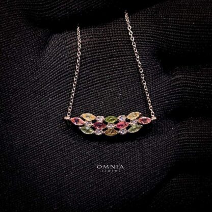 Omnia Gigi Necklace In 92.5 Silver High Quality Natural tourmaline - Image 2