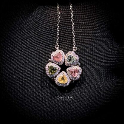 Omnia Kendall Necklace In 92.5 Silver High Quality Natural tourmaline - Image 2
