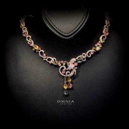Omnia Suhailah Necklace In 92.5 Silver High Quality Natural tourmaline - Image 4