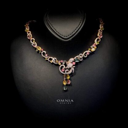 Omnia Suhailah Necklace In 92.5 Silver High Quality Natural tourmaline - Image 2