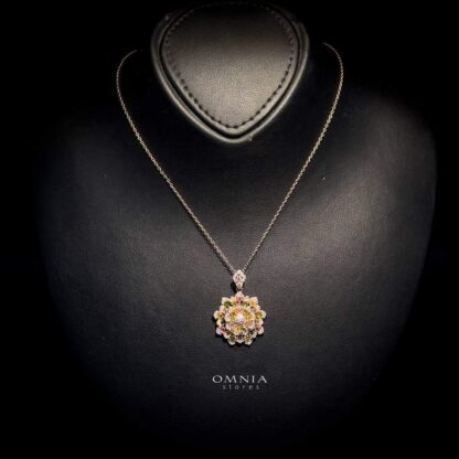 Omnia Arvie Necklace In 92.5 Silver High Quality Natural tourmaline - Image 4
