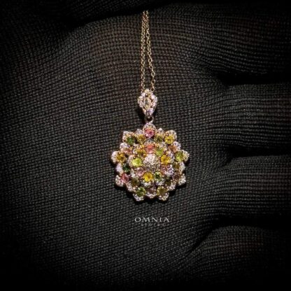 Omnia Arvie Necklace In 92.5 Silver High Quality Natural tourmaline - Image 3