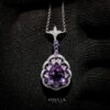 Omnia Kawthar Necklace in 92.5 Silver High Quality Amethyst stone - Image 3