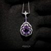 Omnia Kawthar Necklace in 92.5 Silver High Quality Amethyst stone - Image 4