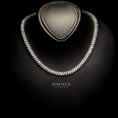 Omnia Shaina Bridal Full Set Accessories in High Quality Zircon Stone Rhodium Plated - Image 3