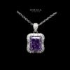 Omnia Shaimah Necklace in 92.5 Silver High Quality Simulated diamonds