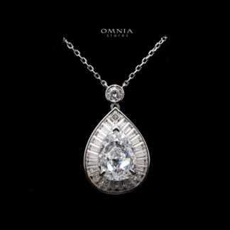 Omnia Asma Necklace in 92.5 Silver High Quality Simulated Diamonds