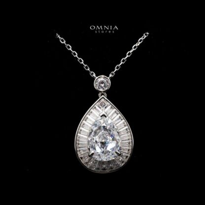 Omnia Asma Necklace in 92.5 Silver High Quality Simulated Diamonds