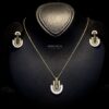 Omnia Andy White Set Accessories in High Quality Zircon Stone Rhodium Plated - Image 4
