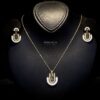 Omnia Andy White Set Accessories in High Quality Zircon Stone Rhodium Plated - Image 5
