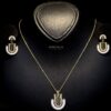 Omnia Andy White Set Accessories in High Quality Zircon Stone Rhodium Plated - Image 2