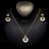 Omnia Andy White Set Accessories in High Quality Zircon Stone Rhodium Plated - Image 3
