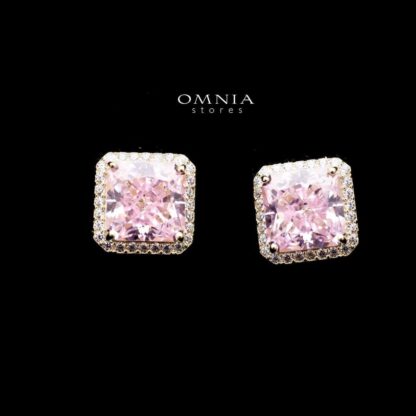 Omnia Zainab Pink Set in 92.5 Silver with High Quality Iced Cut Stone - Image 6