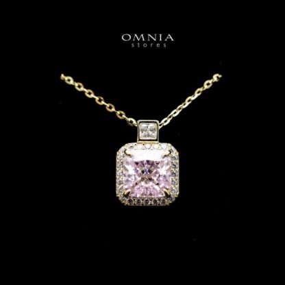 Omnia Zainab Pink Set in 92.5 Silver with High Quality Iced Cut Stone - Image 7