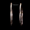 Omnia Abir Rose Gold Hoop Earrings in 92.5 Silver With High Quality Moissanite Stone - Image 2