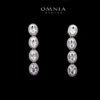 SUPER SALE!!! Omnia Karima Oval Drop Earrings in 92.5 Silver With High Quality Moissanite Stone
