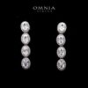 SUPER SALE!!! Omnia Karima Oval Drop Earrings in 92.5 Silver With High Quality Moissanite Stone - Image 2