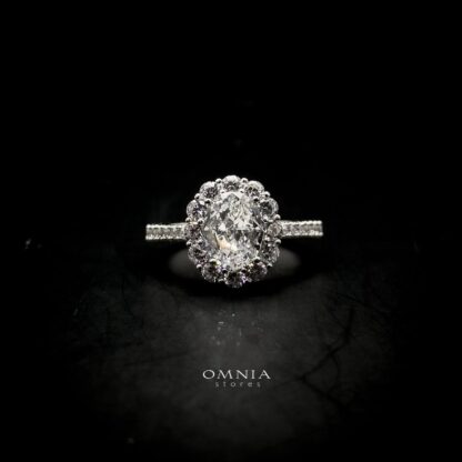Omnia Qadira Ring in 92.5 Silver with High Quality Iced Cut Stone